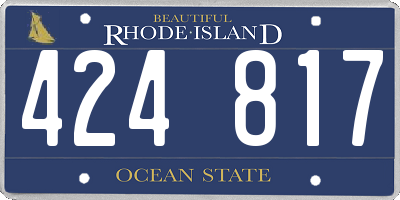 RI license plate 424817