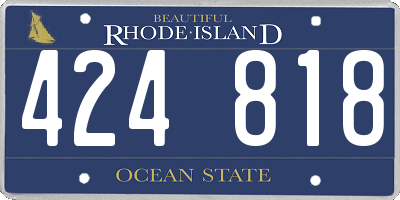 RI license plate 424818