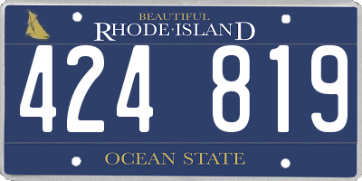 RI license plate 424819