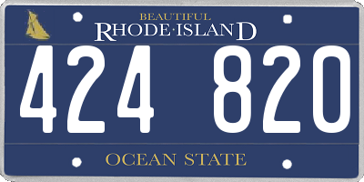RI license plate 424820