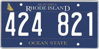 RI license plate 424821