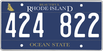 RI license plate 424822
