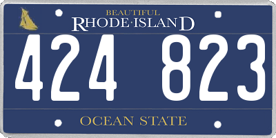 RI license plate 424823