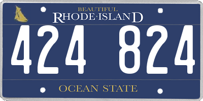 RI license plate 424824