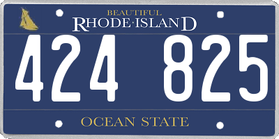RI license plate 424825