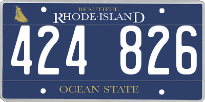 RI license plate 424826