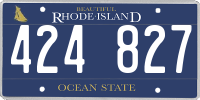 RI license plate 424827