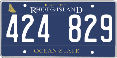 RI license plate 424829