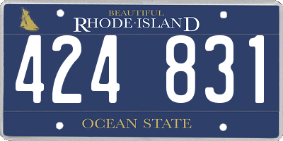 RI license plate 424831
