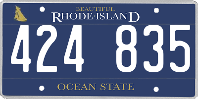 RI license plate 424835