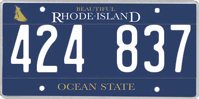 RI license plate 424837