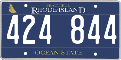 RI license plate 424844