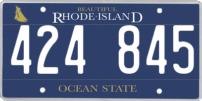 RI license plate 424845