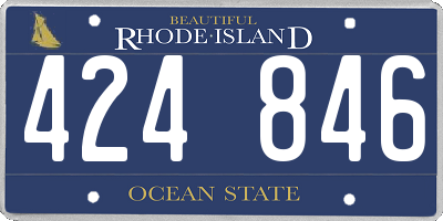 RI license plate 424846