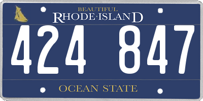 RI license plate 424847