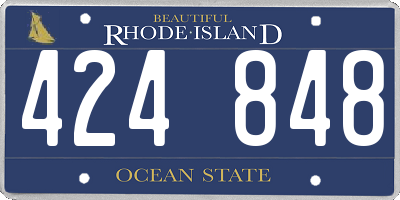 RI license plate 424848