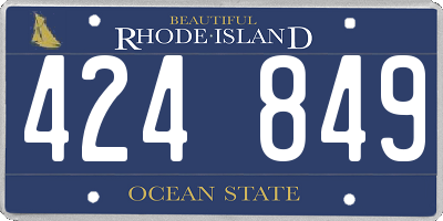 RI license plate 424849