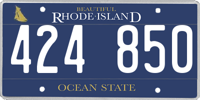 RI license plate 424850
