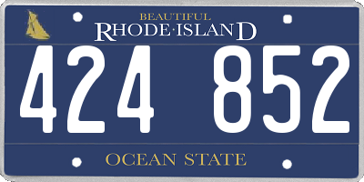 RI license plate 424852