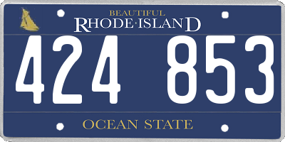 RI license plate 424853