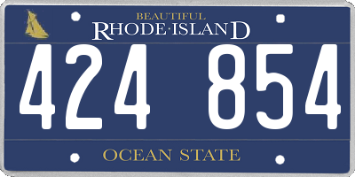 RI license plate 424854
