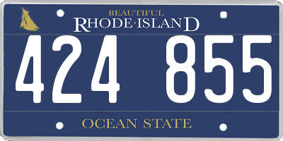 RI license plate 424855