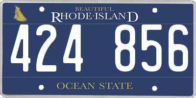 RI license plate 424856