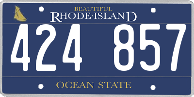 RI license plate 424857
