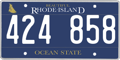 RI license plate 424858