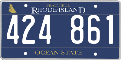RI license plate 424861