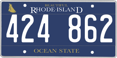 RI license plate 424862