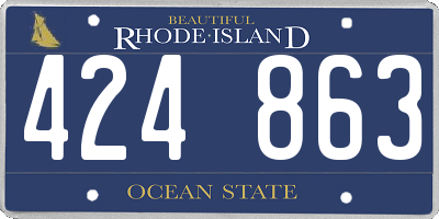 RI license plate 424863
