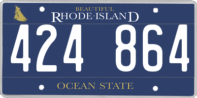 RI license plate 424864