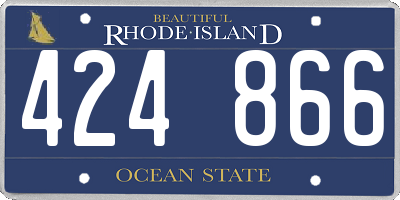RI license plate 424866