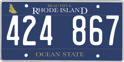 RI license plate 424867
