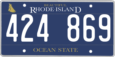 RI license plate 424869