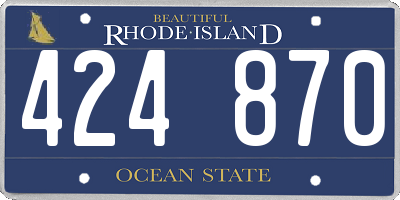 RI license plate 424870
