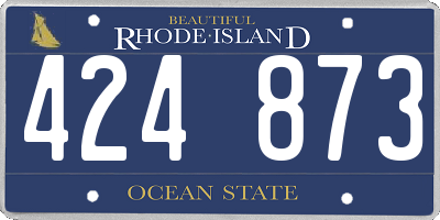 RI license plate 424873