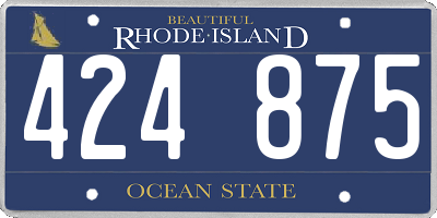 RI license plate 424875