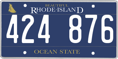 RI license plate 424876