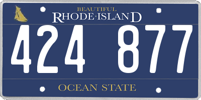 RI license plate 424877