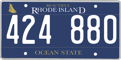 RI license plate 424880