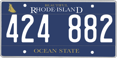 RI license plate 424882