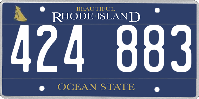 RI license plate 424883