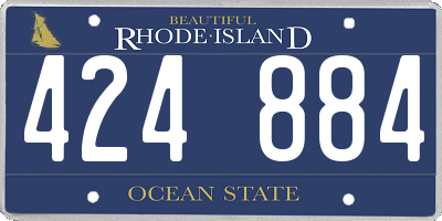 RI license plate 424884