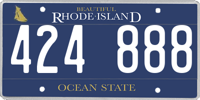 RI license plate 424888