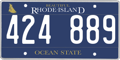 RI license plate 424889