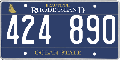 RI license plate 424890