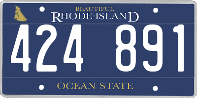 RI license plate 424891