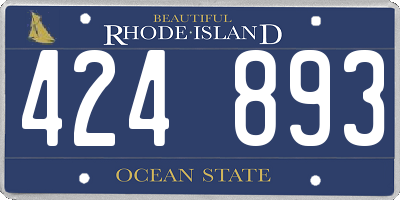 RI license plate 424893